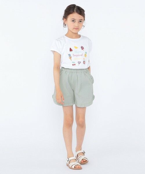 SHIPS / シップス ショート・ハーフ・半端丈パンツ | SHIPS KIDS:100〜130cm / 〈接触冷感〉ドライタッチ フリル ショート パンツ | 詳細12