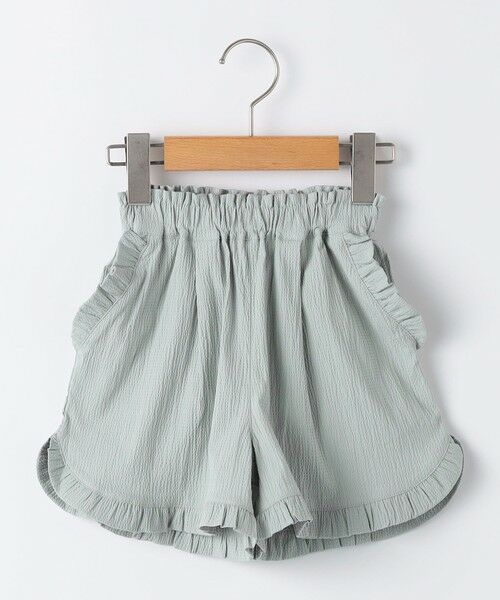 SHIPS / シップス ショート・ハーフ・半端丈パンツ | SHIPS KIDS:100〜130cm / 〈接触冷感〉ドライタッチ フリル ショート パンツ（ミント）