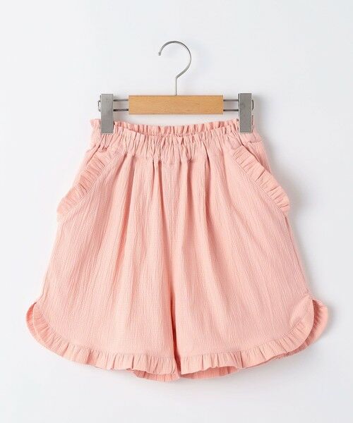 SHIPS / シップス ショート・ハーフ・半端丈パンツ | SHIPS KIDS:140〜150cm / 〈接触冷感〉ドライタッチ フリル ショート パンツ（ピンク系）