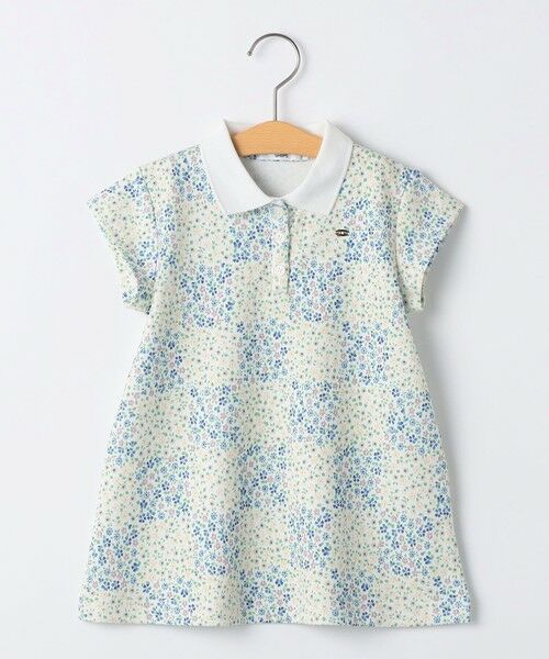 SHIPS / シップス ミニ丈・ひざ丈ワンピース | SHIPS KIDS:80〜90cm / フラワー ポロシャツ ワンピース（オフホワイト）
