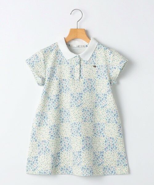 SHIPS / シップス ミニ丈・ひざ丈ワンピース | SHIPS KIDS:100〜130cm / フラワー ポロシャツ ワンピース（オフホワイト）
