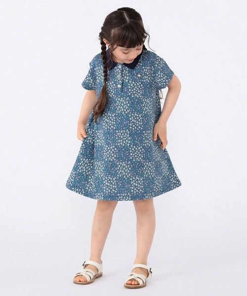 SHIPS / シップス ミニ丈・ひざ丈ワンピース | SHIPS KIDS:100〜130cm / フラワー ポロシャツ ワンピース | 詳細24