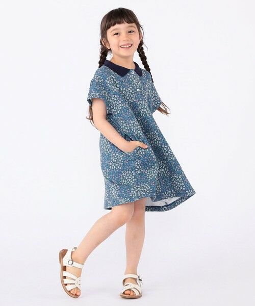 SHIPS / シップス ミニ丈・ひざ丈ワンピース | SHIPS KIDS:100〜130cm / フラワー ポロシャツ ワンピース | 詳細25