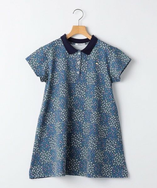 SHIPS / シップス ミニ丈・ひざ丈ワンピース | SHIPS KIDS:140〜150cm / フラワー ポロシャツ ワンピース（ネイビー）