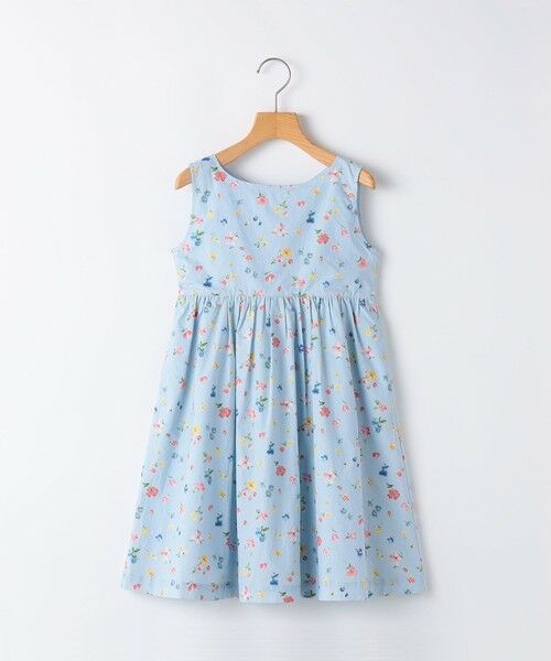 SHIPS / シップス ロング・マキシ丈ワンピース | SHIPS KIDS:80〜90cm / ノースリーブ フラワー プリント ワンピース（ライトブルー）