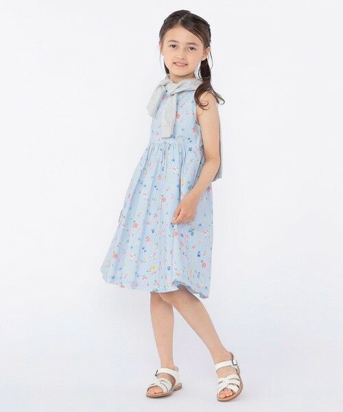 SHIPS / シップス ロング・マキシ丈ワンピース | SHIPS KIDS:100〜130cm / ノースリーブ フラワー プリント ワンピース | 詳細22