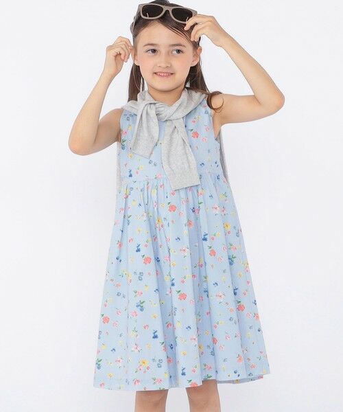 SHIPS / シップス ロング・マキシ丈ワンピース | SHIPS KIDS:100〜130cm / ノースリーブ フラワー プリント ワンピース | 詳細17