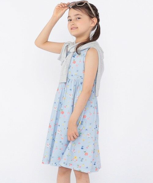 SHIPS / シップス ロング・マキシ丈ワンピース | SHIPS KIDS:100〜130cm / ノースリーブ フラワー プリント ワンピース | 詳細18
