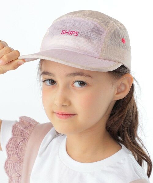 SHIPS / シップス キャップ | SHIPS KIDS:シアー メッシュ ジェットキャップ（ピンク）