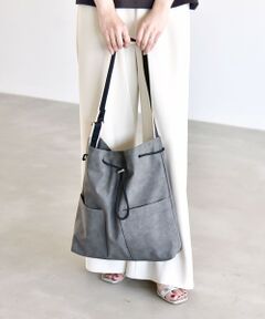 SHIPS / シップス トートバッグ | 《予約》quaranciel: ポケット ラインベルト ワンハンドル トート バッグ（A4対応）