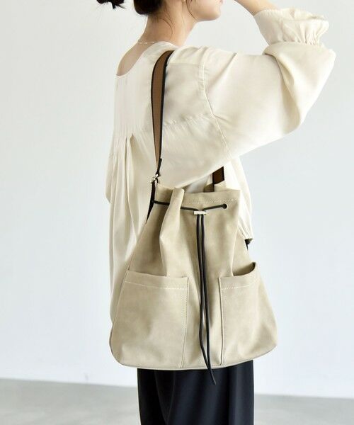 SHIPS / シップス トートバッグ | 《予約》quaranciel: ポケット ラインベルト ワンハンドル トート バッグ（A4対応） | 詳細15