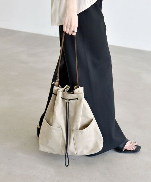 SHIPS / シップス トートバッグ | 《予約》quaranciel: ポケット ラインベルト ワンハンドル トート バッグ（A4対応） | 詳細8