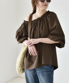 SHIPS / シップス シャツ・ブラウス | 《予約》quaranciel:〈接触冷感/UVカット/撥水加工〉ギャザー オフショル ラッシュガード ブラウス