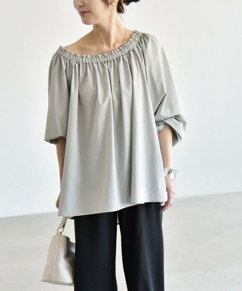 SHIPS / シップス シャツ・ブラウス | 《予約》quaranciel:〈接触冷感/UVカット/撥水加工〉ギャザー オフショル ラッシュガード ブラウス | 詳細3