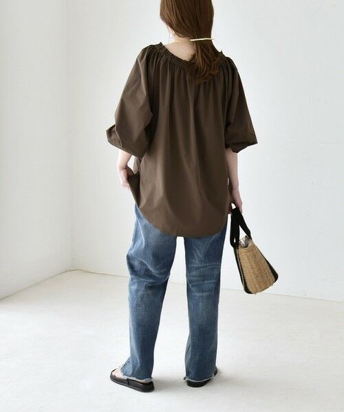 SHIPS / シップス シャツ・ブラウス | 《予約》quaranciel:〈接触冷感/UVカット/撥水加工〉ギャザー オフショル ラッシュガード ブラウス | 詳細15