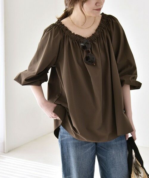 SHIPS / シップス シャツ・ブラウス | 《予約》quaranciel:〈接触冷感/UVカット/撥水加工〉ギャザー オフショル ラッシュガード ブラウス | 詳細16