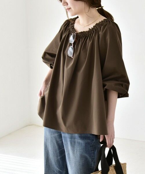 SHIPS / シップス シャツ・ブラウス | 《予約》quaranciel:〈接触冷感/UVカット/撥水加工〉ギャザー オフショル ラッシュガード ブラウス | 詳細17