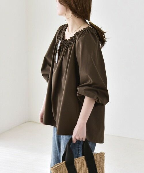 SHIPS / シップス シャツ・ブラウス | 《予約》quaranciel:〈接触冷感/UVカット/撥水加工〉ギャザー オフショル ラッシュガード ブラウス | 詳細18