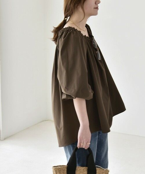 SHIPS / シップス シャツ・ブラウス | 《予約》quaranciel:〈接触冷感/UVカット/撥水加工〉ギャザー オフショル ラッシュガード ブラウス | 詳細22