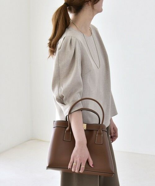 SHIPS / シップス シャツ・ブラウス | 《予約》quaranciel:〈洗濯機可能〉リネンライク パフスリーブ クルーネック ブラウス | 詳細5