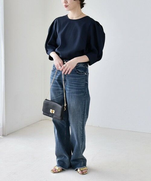 SHIPS / シップス シャツ・ブラウス | 《予約》quaranciel:〈洗濯機可能〉リネンライク パフスリーブ クルーネック ブラウス | 詳細23