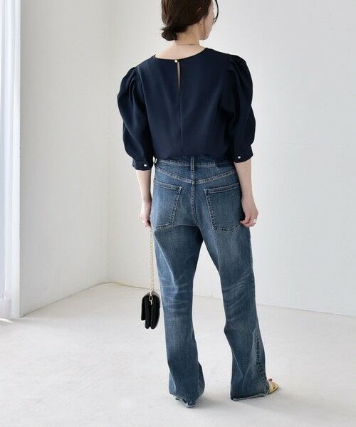 SHIPS / シップス シャツ・ブラウス | 《予約》quaranciel:〈洗濯機可能〉リネンライク パフスリーブ クルーネック ブラウス | 詳細24