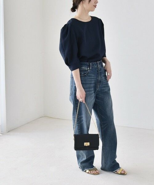 SHIPS / シップス シャツ・ブラウス | 《予約》quaranciel:〈洗濯機可能〉リネンライク パフスリーブ クルーネック ブラウス | 詳細25