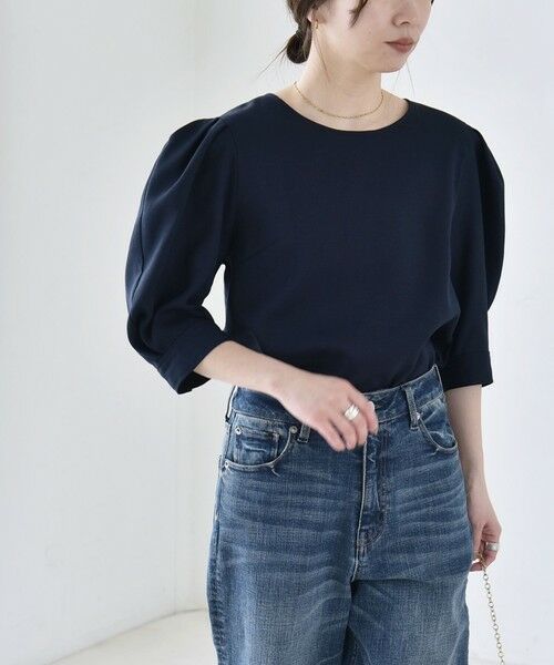 SHIPS / シップス シャツ・ブラウス | 《予約》quaranciel:〈洗濯機可能〉リネンライク パフスリーブ クルーネック ブラウス | 詳細26