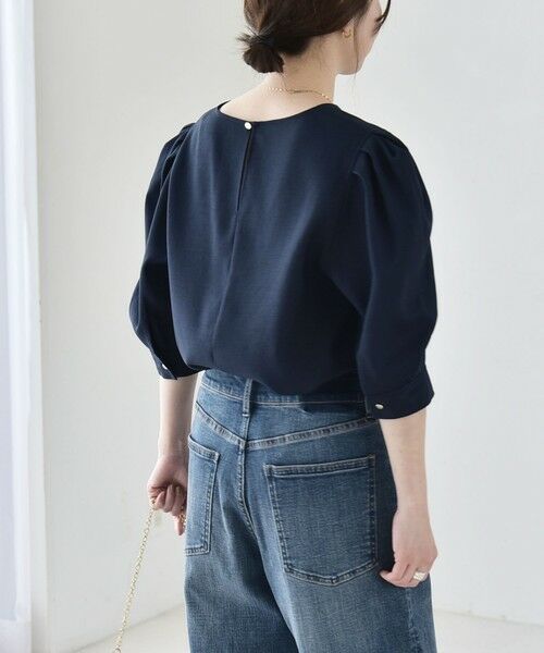 SHIPS / シップス シャツ・ブラウス | 《予約》quaranciel:〈洗濯機可能〉リネンライク パフスリーブ クルーネック ブラウス | 詳細28