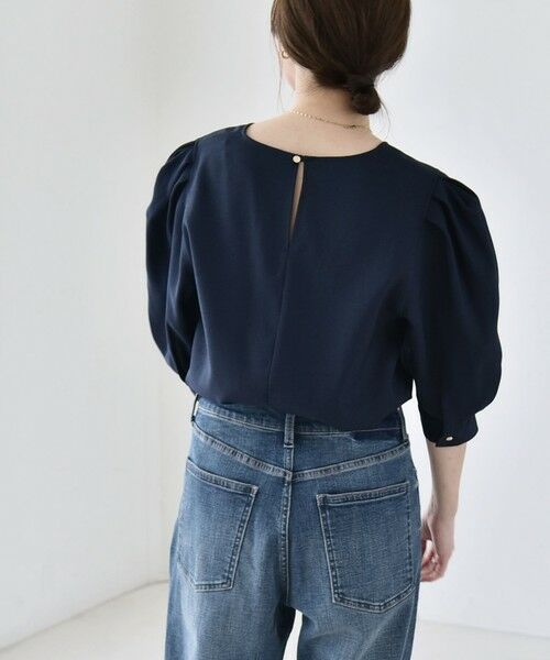 SHIPS / シップス シャツ・ブラウス | 《予約》quaranciel:〈洗濯機可能〉リネンライク パフスリーブ クルーネック ブラウス | 詳細29