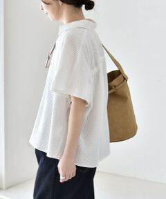 SHIPS / シップス シャツ・ブラウス | 《予約》quaranciel:〈手洗い可能〉コットン 刺繍 スキッパー ギャザー プルオーバー シャツ