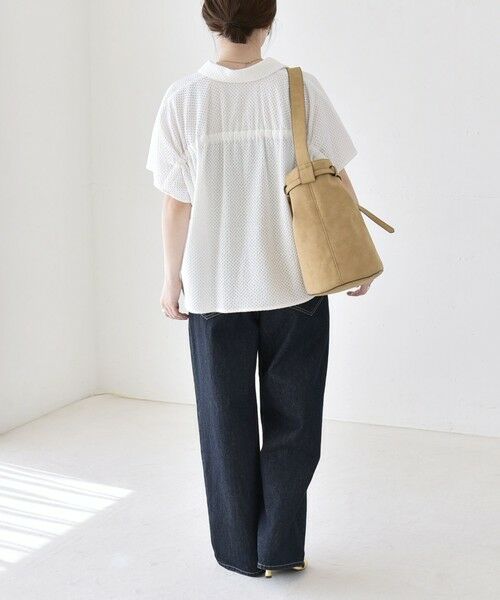 SHIPS / シップス シャツ・ブラウス | 《予約》quaranciel:〈手洗い可能〉コットン 刺繍 スキッパー ギャザー プルオーバー シャツ | 詳細2