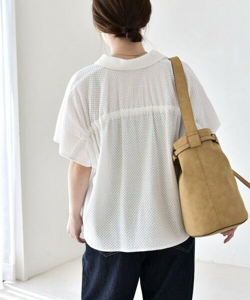 SHIPS / シップス シャツ・ブラウス | 《予約》quaranciel:〈手洗い可能〉コットン 刺繍 スキッパー ギャザー プルオーバー シャツ | 詳細6