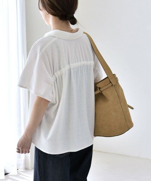 SHIPS / シップス シャツ・ブラウス | 《予約》quaranciel:〈手洗い可能〉コットン 刺繍 スキッパー ギャザー プルオーバー シャツ | 詳細7