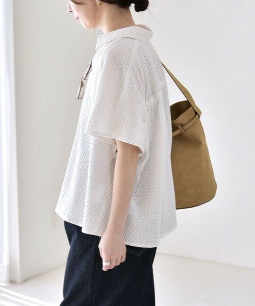 SHIPS / シップス シャツ・ブラウス | 《予約》quaranciel:〈手洗い可能〉コットン 刺繍 スキッパー ギャザー プルオーバー シャツ | 詳細8