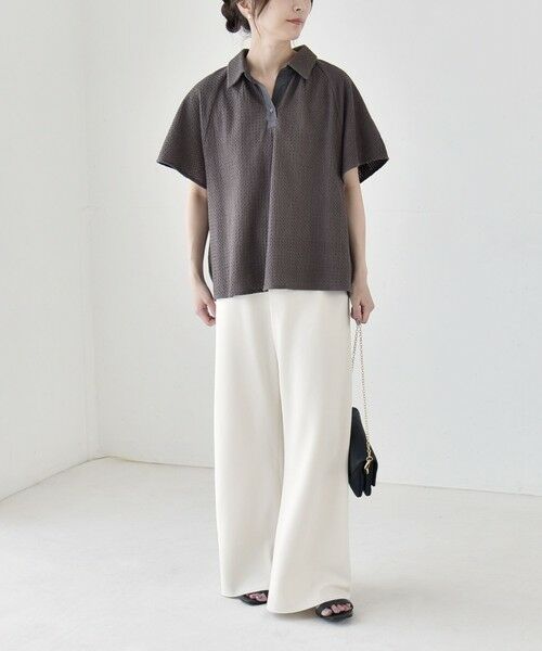 SHIPS / シップス シャツ・ブラウス | 《予約》quaranciel:〈手洗い可能〉コットン 刺繍 スキッパー ギャザー プルオーバー シャツ | 詳細14