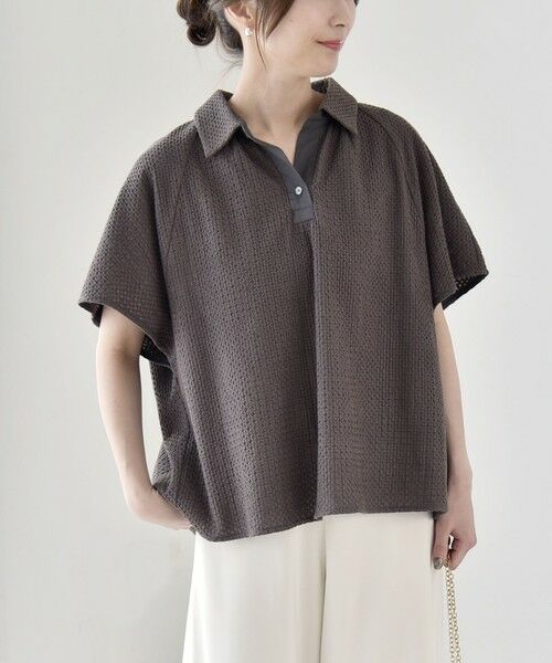 SHIPS / シップス シャツ・ブラウス | 《予約》quaranciel:〈手洗い可能〉コットン 刺繍 スキッパー ギャザー プルオーバー シャツ | 詳細16