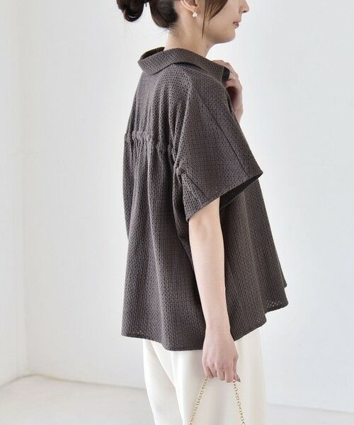 SHIPS / シップス シャツ・ブラウス | 《予約》quaranciel:〈手洗い可能〉コットン 刺繍 スキッパー ギャザー プルオーバー シャツ | 詳細18