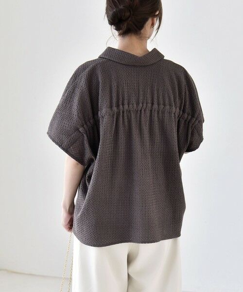 SHIPS / シップス シャツ・ブラウス | 《予約》quaranciel:〈手洗い可能〉コットン 刺繍 スキッパー ギャザー プルオーバー シャツ | 詳細19