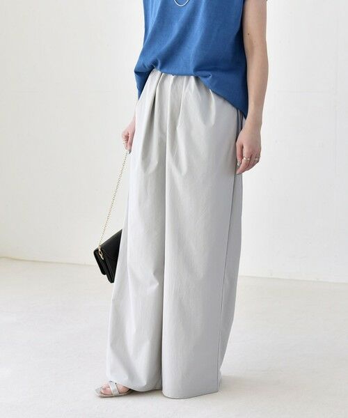 SHIPS / シップス その他パンツ | 《予約》quaranciel:〈接触冷感/UVカット/撥水加工〉ラッシュガード ギャザー ワイド イージー パンツ | 詳細3