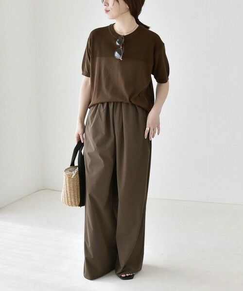 SHIPS / シップス その他パンツ | 《予約》quaranciel:〈接触冷感/UVカット/撥水加工〉ラッシュガード ギャザー ワイド イージー パンツ | 詳細9