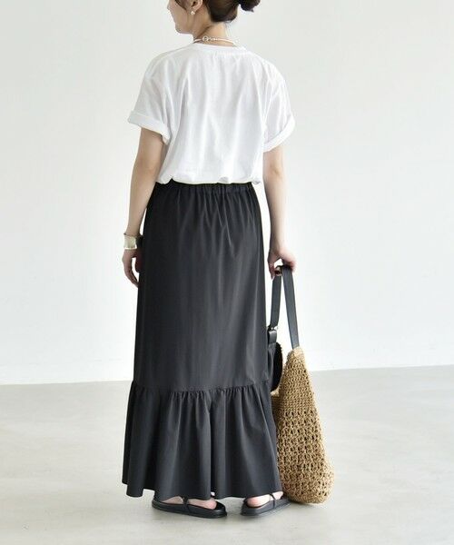 SHIPS / シップス ミニ・ひざ丈スカート | 《予約》quaranciel:〈接触冷感/UVカット/撥水〉マルチファンクション ティアードスカート | 詳細2