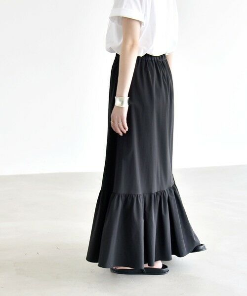 SHIPS / シップス ミニ・ひざ丈スカート | 《予約》quaranciel:〈接触冷感/UVカット/撥水〉マルチファンクション ティアードスカート | 詳細6