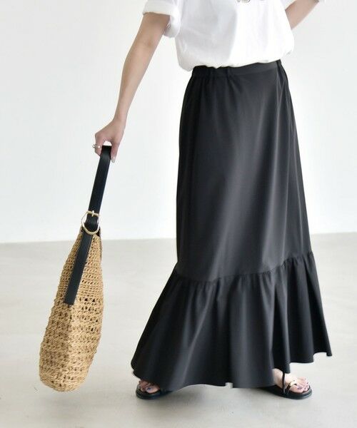 SHIPS / シップス ミニ・ひざ丈スカート | 《予約》quaranciel:〈接触冷感/UVカット/撥水〉マルチファンクション ティアードスカート | 詳細8