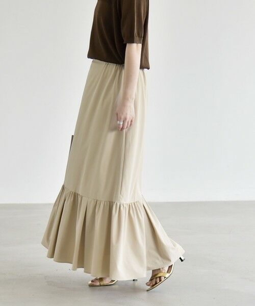 SHIPS / シップス ミニ・ひざ丈スカート | 《予約》quaranciel:〈接触冷感/UVカット/撥水〉マルチファンクション ティアードスカート | 詳細12