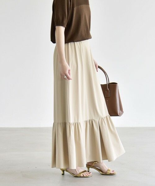 SHIPS / シップス ミニ・ひざ丈スカート | 《予約》quaranciel:〈接触冷感/UVカット/撥水〉マルチファンクション ティアードスカート | 詳細15