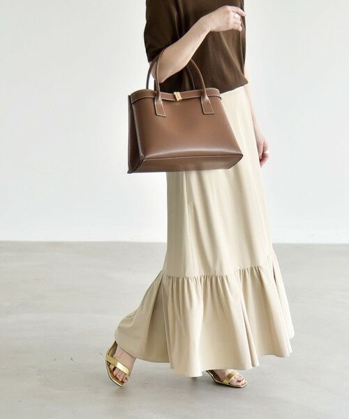 SHIPS / シップス ミニ・ひざ丈スカート | 《予約》quaranciel:〈接触冷感/UVカット/撥水〉マルチファンクション ティアードスカート | 詳細16