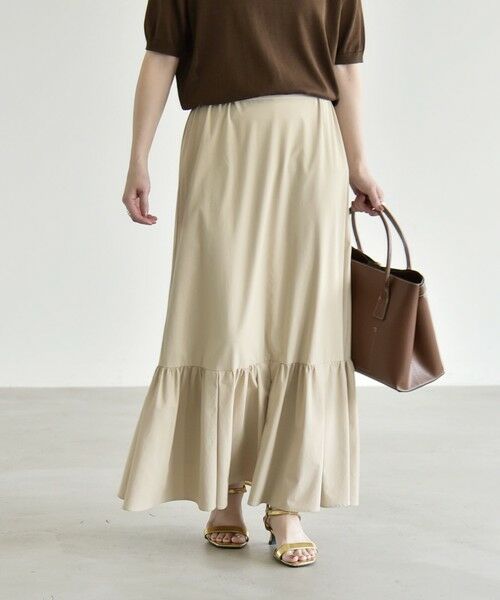 SHIPS / シップス ミニ・ひざ丈スカート | 《予約》quaranciel:〈接触冷感/UVカット/撥水〉マルチファンクション ティアードスカート | 詳細18