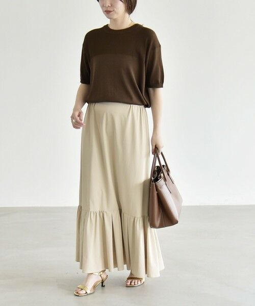 SHIPS / シップス ミニ・ひざ丈スカート | 《予約》quaranciel:〈接触冷感/UVカット/撥水〉マルチファンクション ティアードスカート | 詳細9