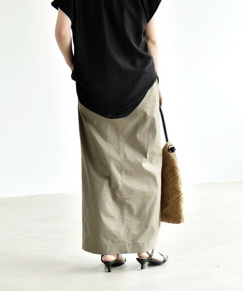 SHIPS / シップス ロング・マキシ丈スカート | 《予約》quaranciel:〈洗濯機可能〉フロントボタン Iライン タイト スカート | 詳細5